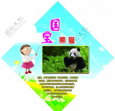 幼儿园国宝熊猫图片