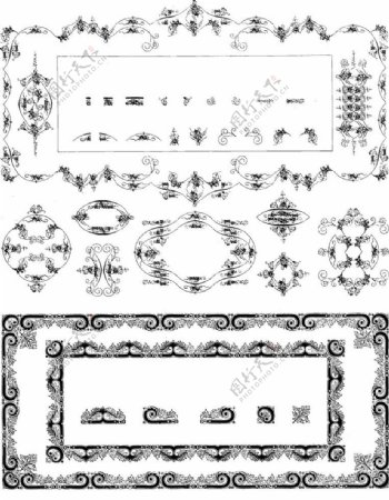 花边边框矢量设计素材图片