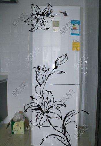 冰箱空调墙壁贴花图片