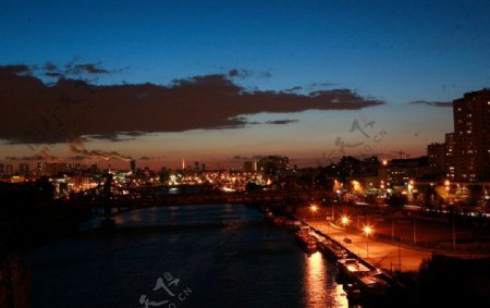 塞纳河夜景图片