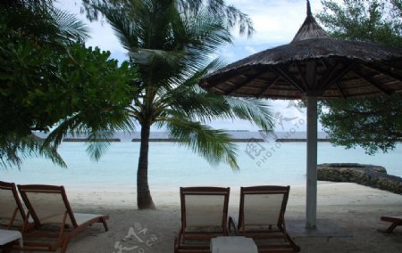 马尔代夫椰子岛海边图片