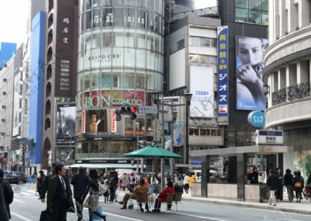 日本东京银座街头图片
