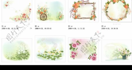 韩国花框8个图片
