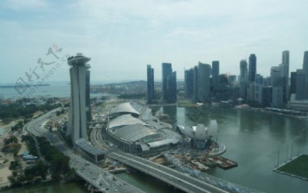 新加坡航拍全景图片