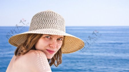 海边女人图片