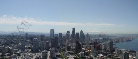西雅图俯瞰城市美景图片