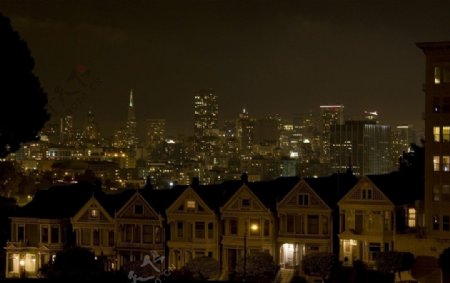 旧金山城市夜景图片