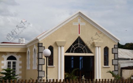 毛里求斯路易港市内的教堂图片