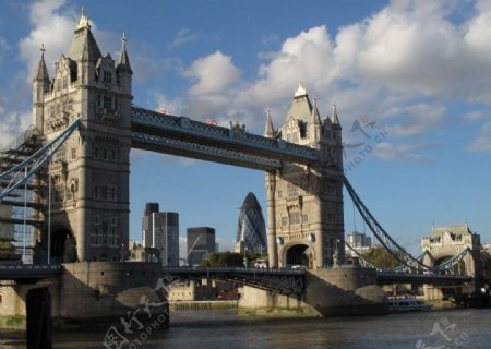 著名的英国伦敦塔桥图片