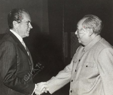 尼克松访问中国图片