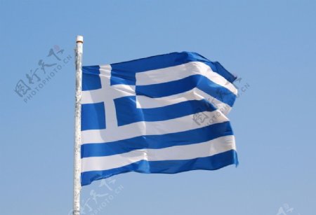 希腊国旗图片