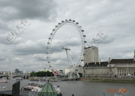 伦敦泰晤士河岸景图片