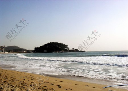 韩国沙滩图片