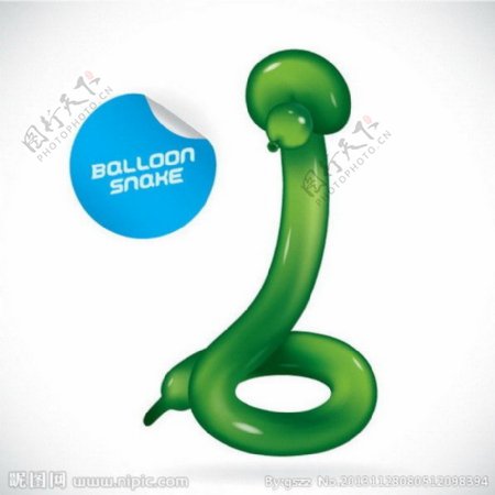 气球小蛇图片