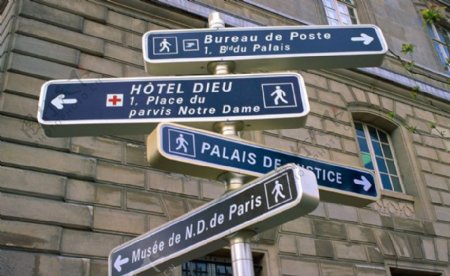 巴黎路标图片