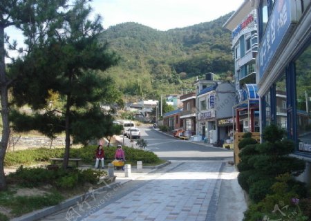 韩国海滨街道图片