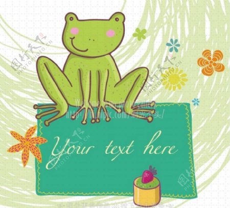 青蛙卡片图片