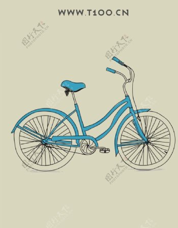 自行车自行车矢量图片