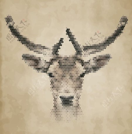 动物头像鹿图片