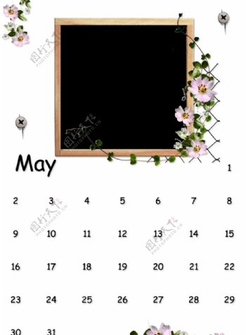 5月月历相框图片