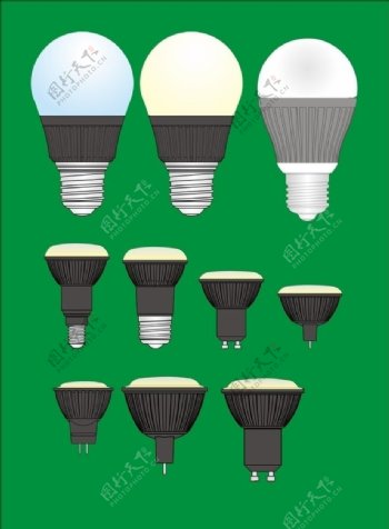 LED灯线描图图片