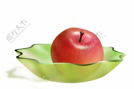 水果盘中的苹果图片