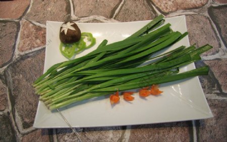 烤韭菜图片