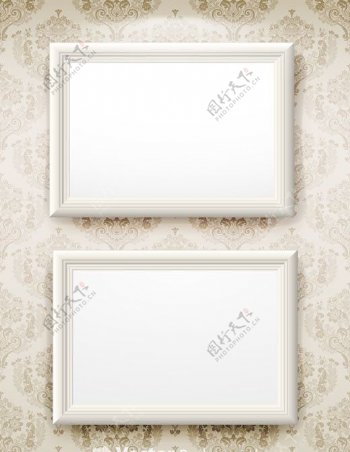 空白画框展板矢量素材图片
