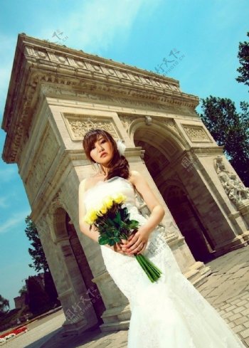 北京世界公园婚纱样片图片
