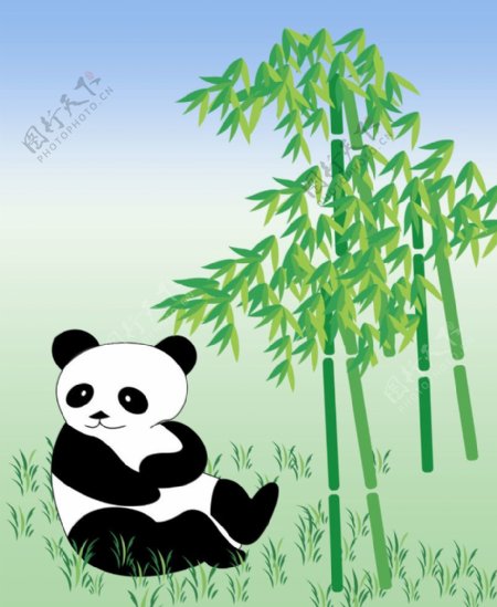 熊猫竹移门图案图片