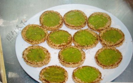 绿茶饼图片