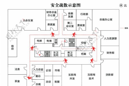 逃生示意图图片