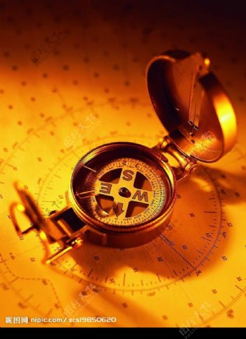 金色指南针图片