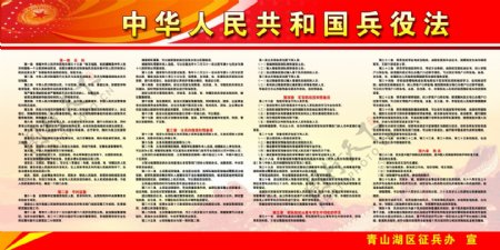 中华人民共和国兵役法展板图片