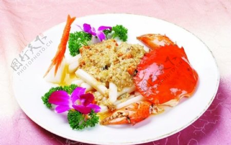 红膏蟹年糕图片