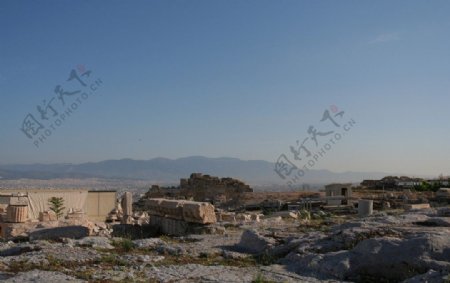 希腊卫城古迹图片