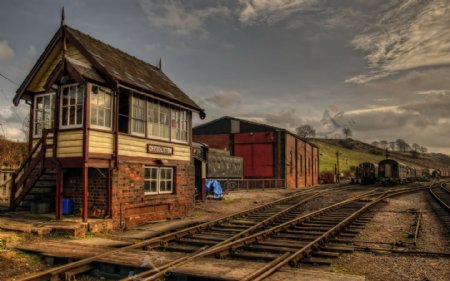 怀旧火车站图片