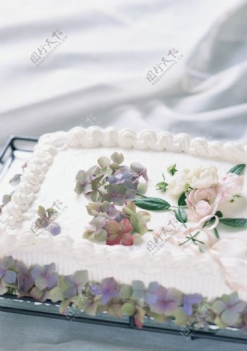 鲜花蛋糕图片
