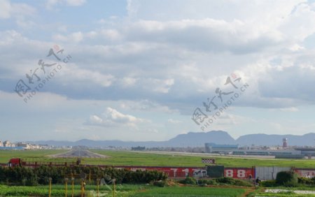 昆明巫家坝机场跑道图片