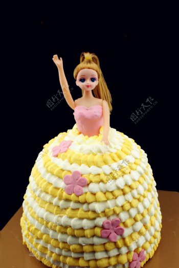 芭比娃娃生日蛋糕图片