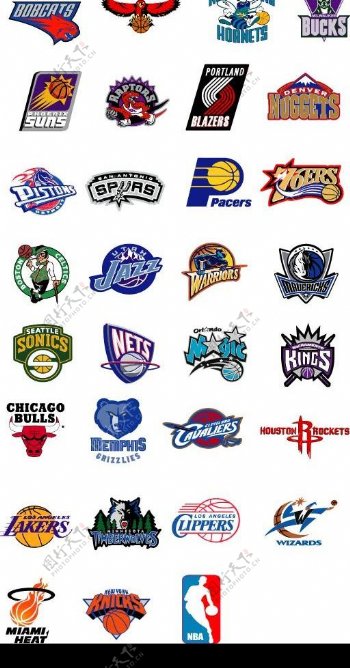 NBA球队矢量LOGOai图片