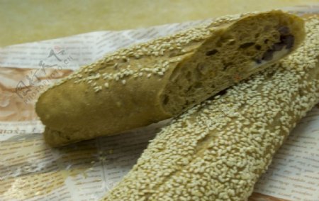 长条面包图片