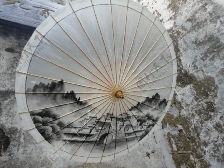 宏村油纸伞图片