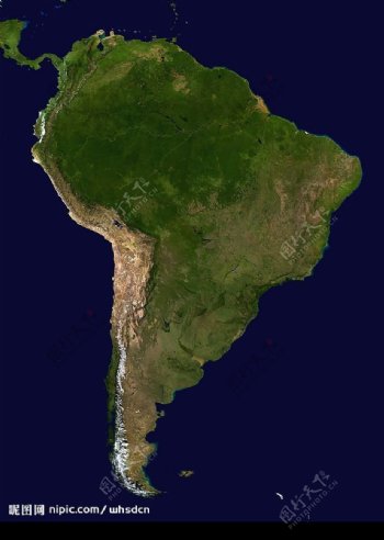 南美洲地形图图片