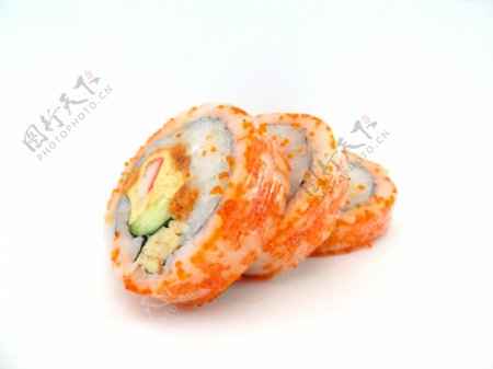 飞鱼卵花寿司图片