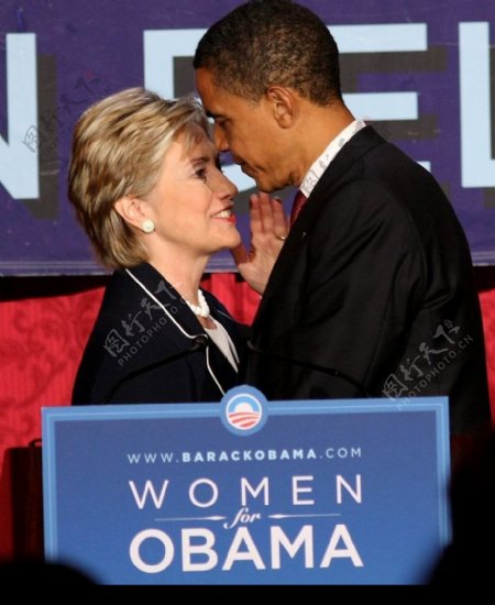 希拉里克林顿与奥巴马图片