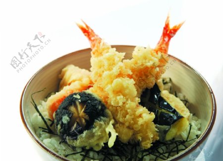 日本料理炸虾图片