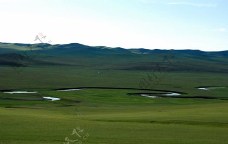 呼伦贝尔草原远景图片