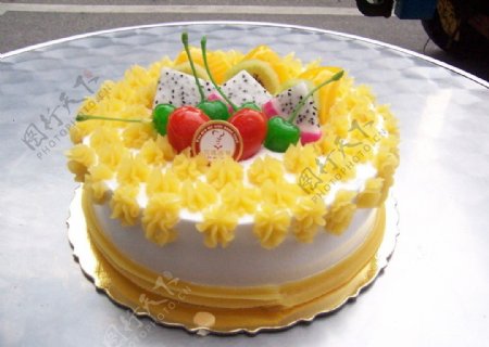 生日蛋糕美味健康忌廉水果图片