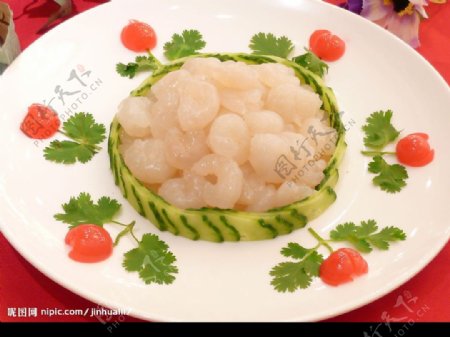 水晶河虾仁图片